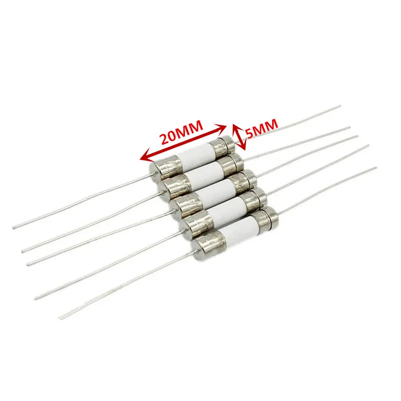 10PCS 5*20mm Ceramic fuse tube fuse With a pin 5x20mm 250V 1A 2A 3.15A 4A 5A 6.3A 8A 10A 12A 15A 20A 25A AMP