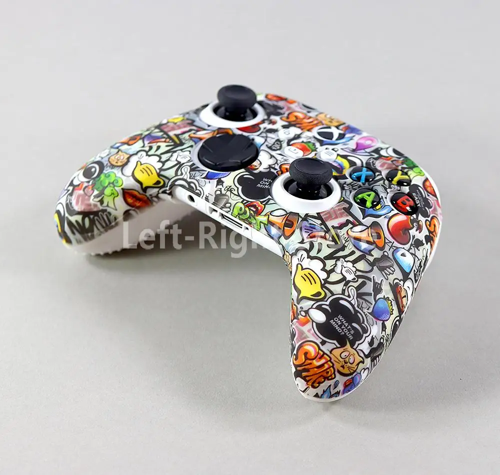 1pc transferência de água caso de silicone macio para xbox série x/s controlador pele protetora gamepad borracha pele joystick capa escudo