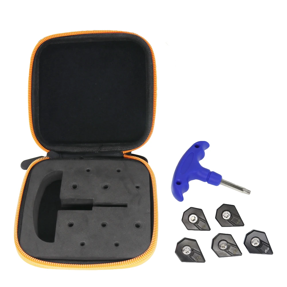 1Set For F9 Driver Heads Golf Weights Screw Wrench Tool Kit Case Total 5pcs Weights 6g 8g 10g 12g 14g& Wrench& Storage Box