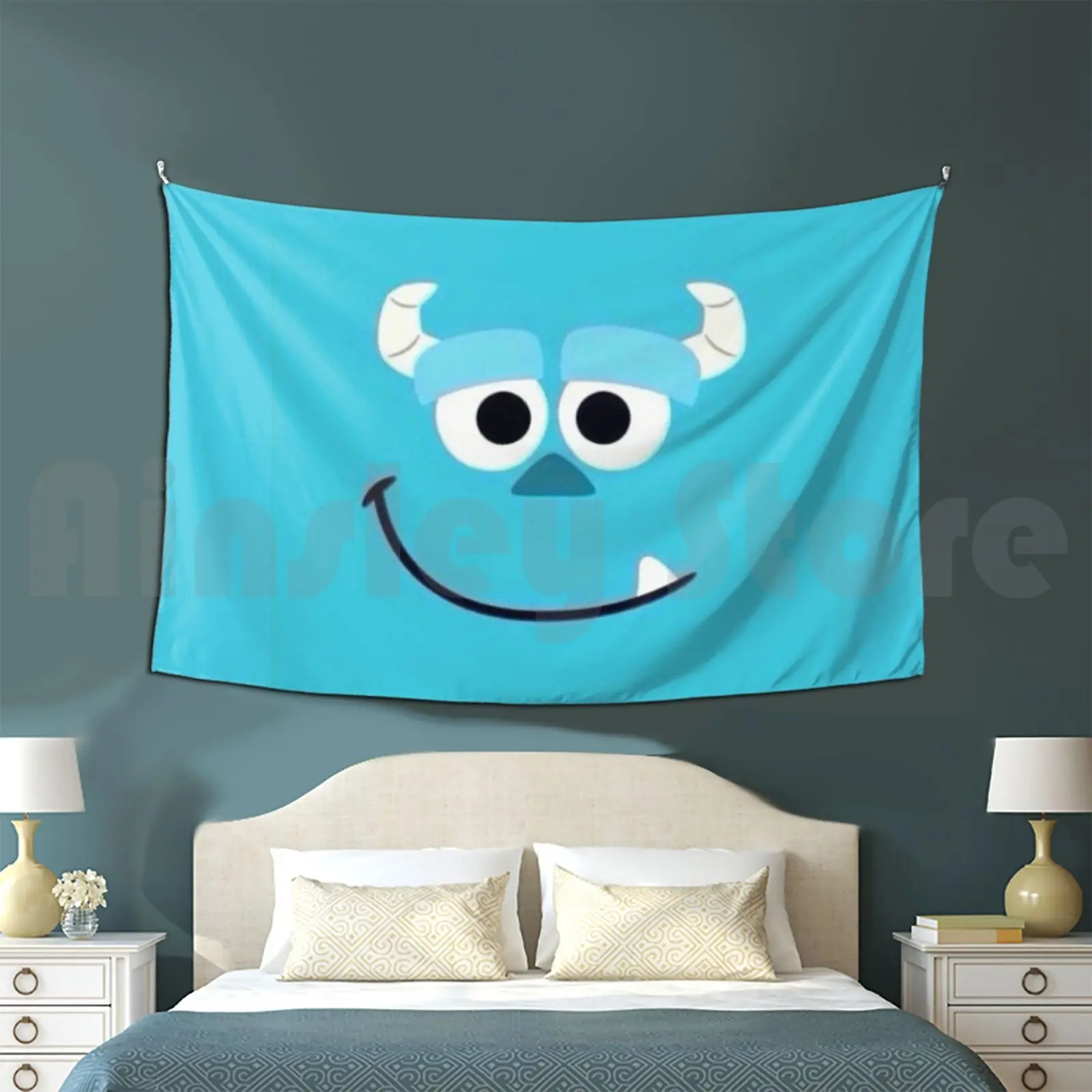 

Lovers Customized Tapestry Monsters Inc Pixar Mike Funny Monsters