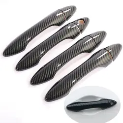 For Hyundai IX35 Tucson 2009 2010 2011 2012 2013 2014 Carbon Fiber Chrome Car Door Handle Cover Trim Sticker Accessories