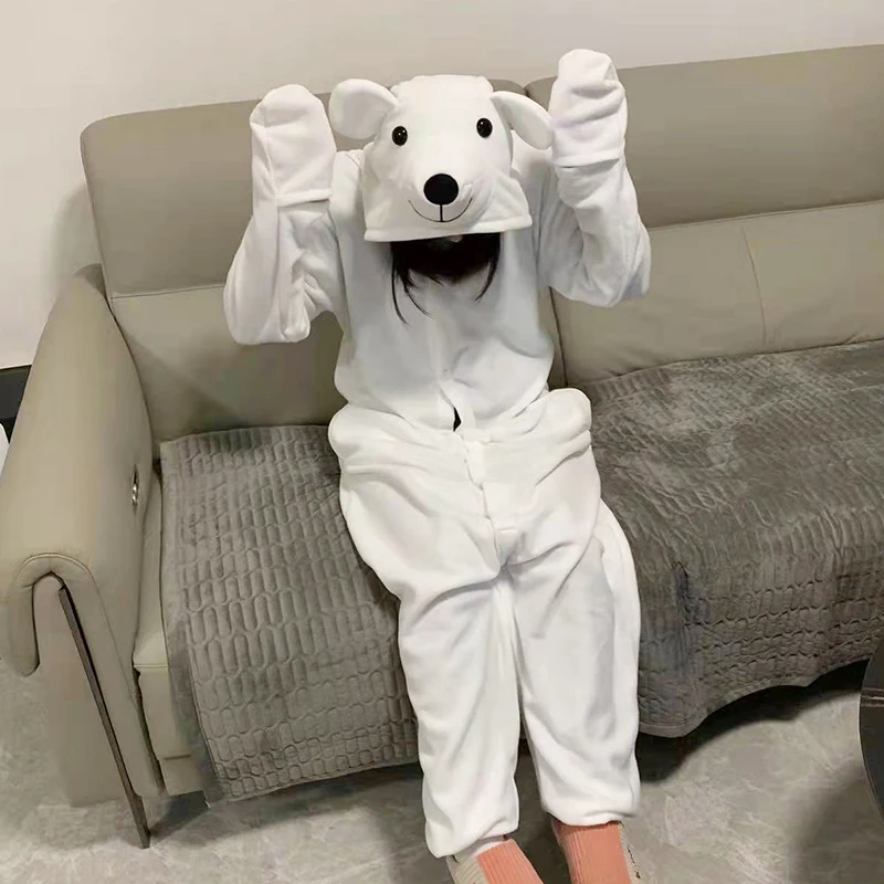 Cartoon Pijamas Polar Bear Onesies For Adults Kigurumi Pajamas Women Anime Costume Men Cosplay Pyjama For Halloween Party Gift