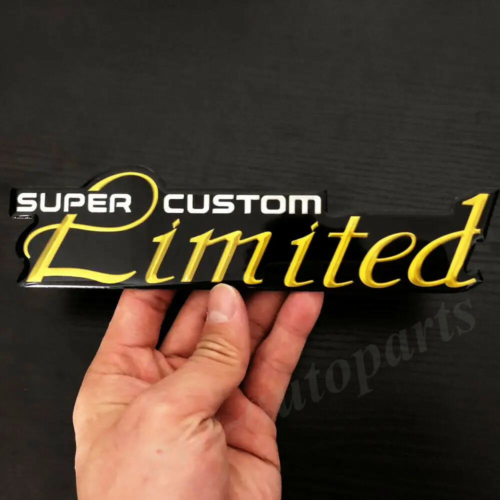 4pcs Limited Super Custom Car Fender Emblem Trunk Sport Badge Decal Sticker