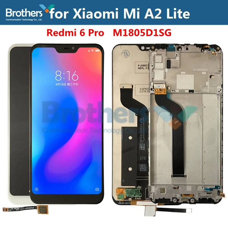 

LCD Screen for Xiaomi Mi A2 Lite A2Lite Redmi 6 Pro LCD Display for Xiaomi M1805D1SG Touch Screen Digitizer Screen Assembly Test