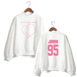 Jimin J-HOPE jung kook sugaタートルネックパーカープリントニューアルバムソウルペルソナの地図レディースファッションタートルネックスウェットシャツ