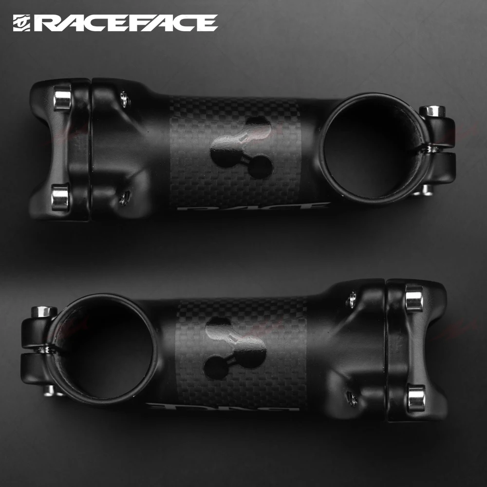 Next Race Face Matte Stem Alloy, 3K Carbon Fiber Stem, 31.8x28.6mm, Glossy Black, Red Logo Sticker, Road Bike, MTB Bicycle