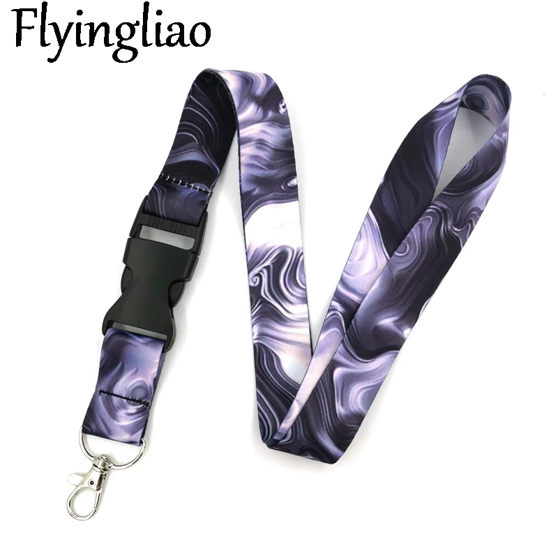 Watercolor Artistic wave pattern Neck Strap Lanyard for keys lanyard card ID Holder Jewelry Decorations Key Chain Accessories