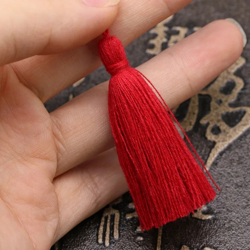 10pcs 5cm ผ้าฝ้ายขนาดเล็ก Tassels Trim DIY CRAFT เสื้อผ้า Bookmark ผ้าม่านบ้านสิ่งทอเครื่องประดับต่างหู Fringe trim