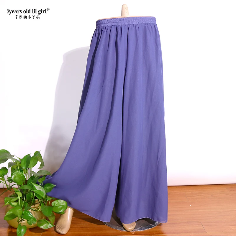 Vestito da pratica di danza del ventre piedi a grappolo allentati culotte di danza classica in Chiffon FFF05