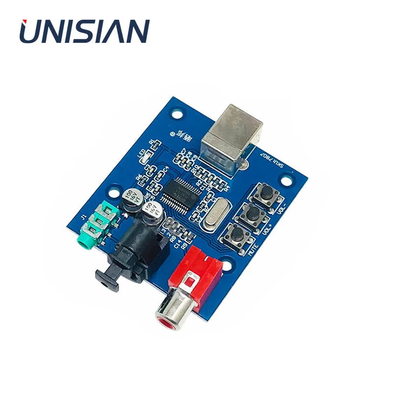 UNISIAN PCM2704 HIFI USB Sound Card PC-USB Signal Input Coaxial optical fiber Sound Card DAC decoder Compatible Windows Android