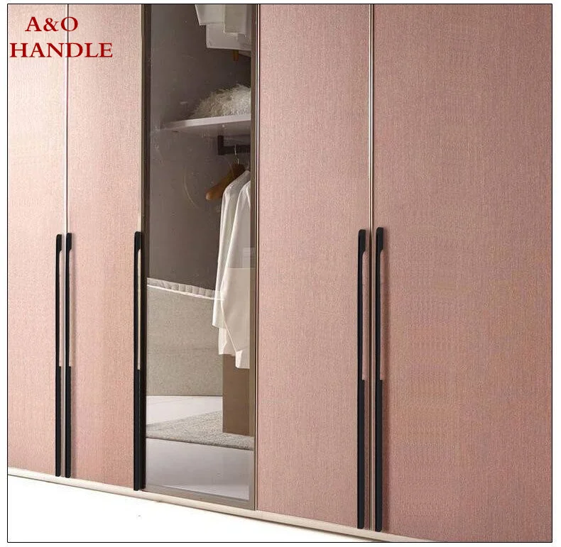 Handles Drawer Cabinet Furniture Kitchen Handles for Wardrobe Doors and Windows Black Golden 1000mm Super Long Hardware