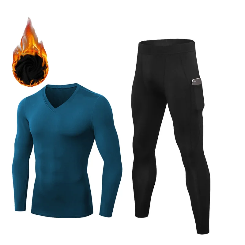 Thermal Underwear For Men Winter Quick Drying Men\'s Thermo Clothes Long Johns Sets Compression Fleece sweat Underwear