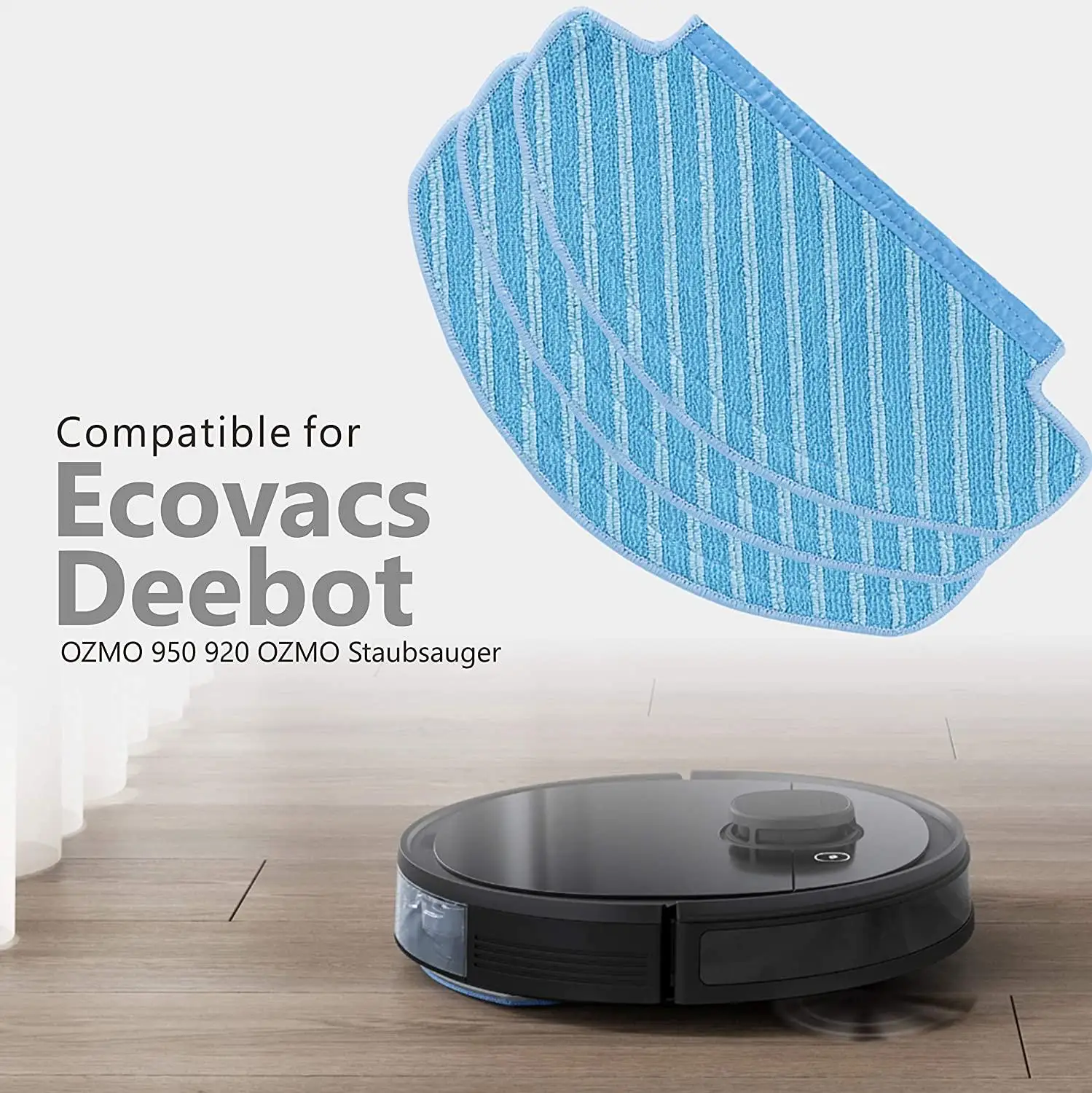 Juego de almohadillas de tela de repuesto para mopa Ecovacs Deebot Ozmo 920 950, piezas de aspiradora