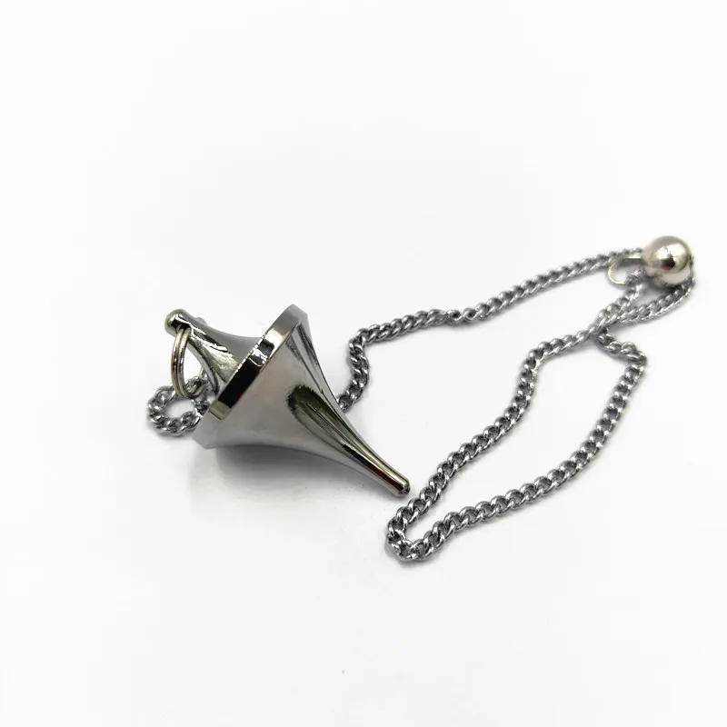 Pendulum for dowsin Healing Pyramid Reiki Copper Metal Pendant Charms Chrome Rose Gold Color Fashionable With Chain