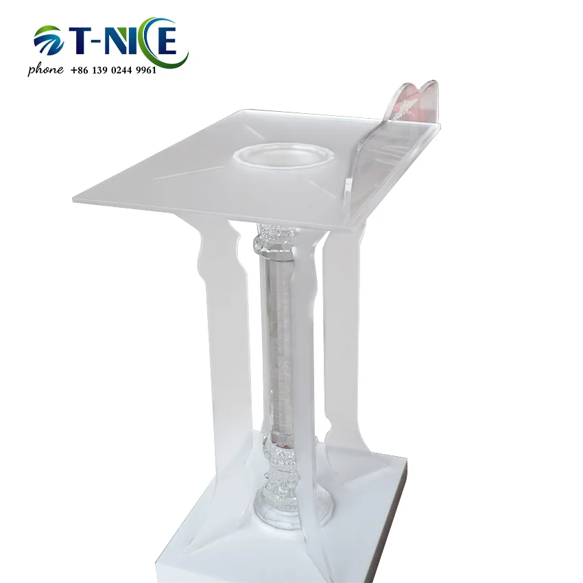 Crystal Pulpit Church Podium Simple Transparent Rostrum Event Lectern Consultation Dais Company Reception Platform Free Shipping