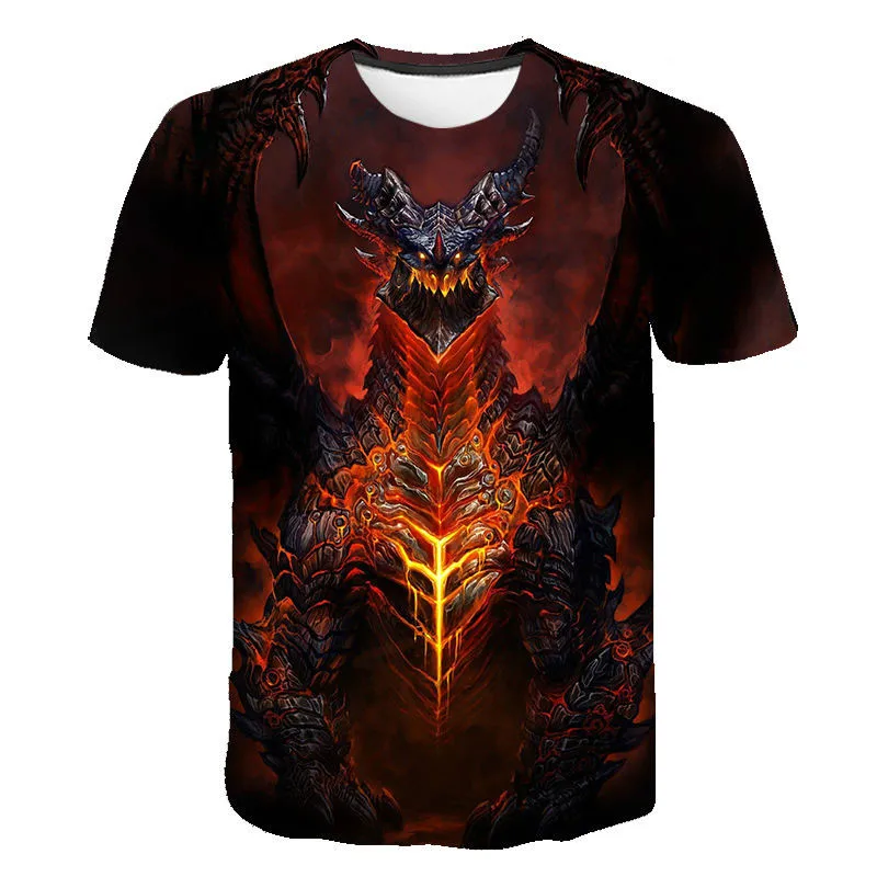 3D World of Warcraft T-shirt Men\'s Women\'s Fashion Streetwear Printed T-shirt 2021 Summer Hot Sale Tees