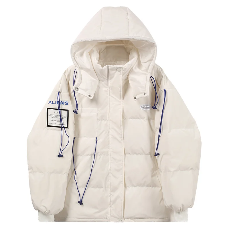 Men And Women Of The Same Style Couple Down Jacket Women's Winter 2021 Fashion New Loose Hooded Thick White Duck Down Jacket