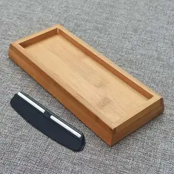Sharpening Stone Holder Knife Accessories Whetstone Base Sharpening Bamboo/Silica Gel Base System Kitchen Knife Sharpener Tools