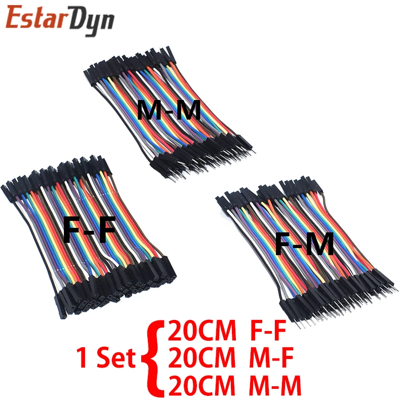 Dupont Lijn 10 cm/20 CM/30 CM Man op Man + Vrouw naar Man + Vrouw tot Vrouw Jumper Draad Dupont Kabel voor arduino DIY KIT