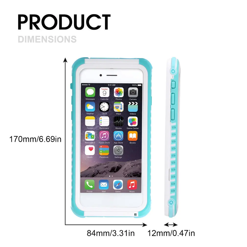 Aggiornamento a 5.5 pollici impermeabile Shell impermeabile antiurto antipolvere resistente alla neve robusto per IPhone 7 Plus portatile