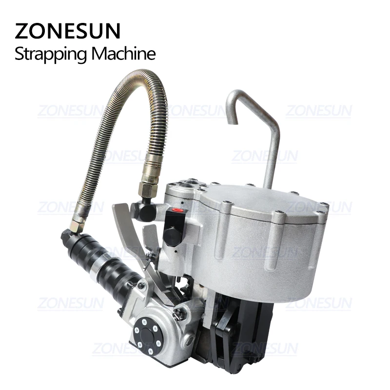 ZONESUN – Machine de cerclage pneumatique automatique, 19-32mm, en acier, emballage de coupe sous Tension pour le bois et l'acier, ZS-KZ32