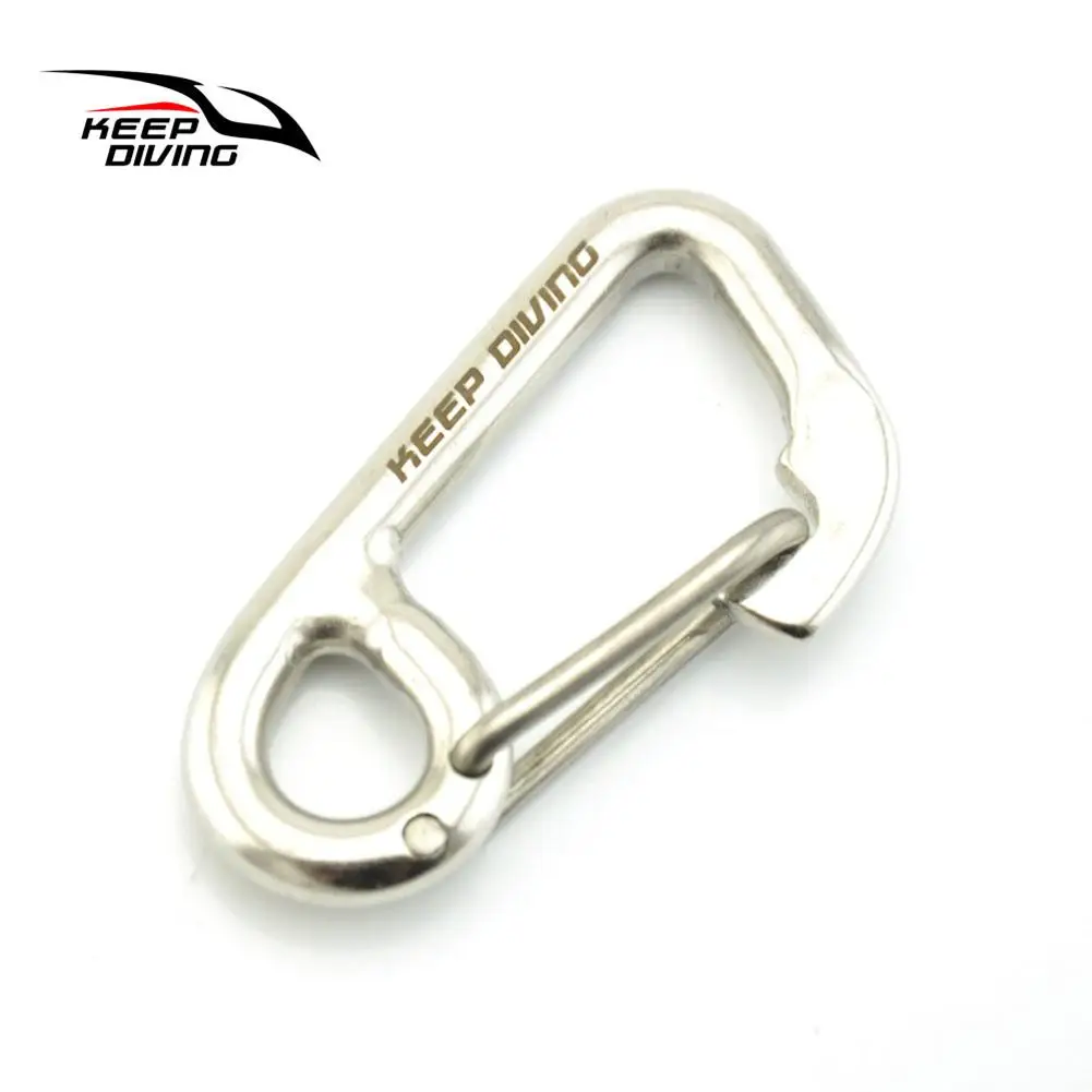 316 Stainless Steel Simple Hook Safety Hook Carabiner Diving Buckle Durable Clip Hook Bolt Snap Scuba Diving Buckle Accessories