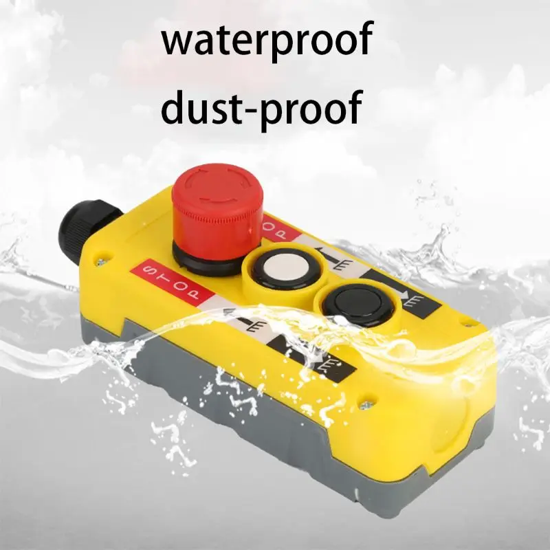 Waterproof Industrial Button Emergency Stop for Electric Crane Hoist Pendant Control StationWholesale and dropshipping