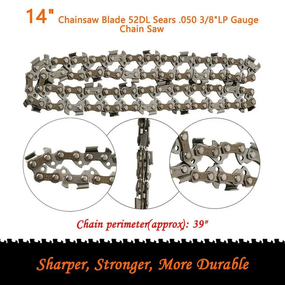 14 Inch Metal Chain Saw 52 Drive Link 3/8 Inch Household Feller Pliers Chainsaw Accessories