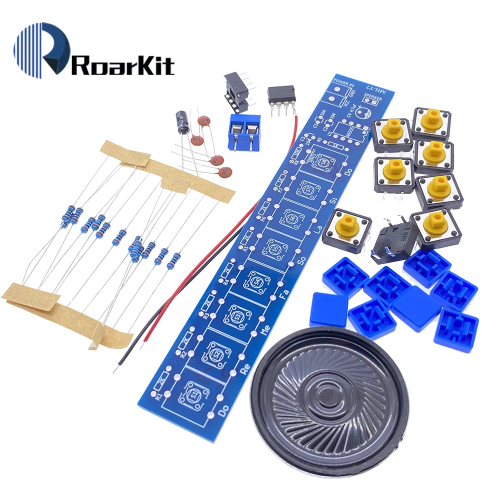 5PCS DIY Electronic Kit Set NE555 Keyboard Eight Notes Electronic Organ Production Parts Welding Practice Fun Teaching Training