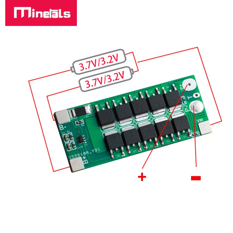 2s 3.2v 3.7V bms 10A 15A 25A Li-ion LiFePo4 6.4v 7.4V 18650 common port protection board pcm Lithium battery protection plate