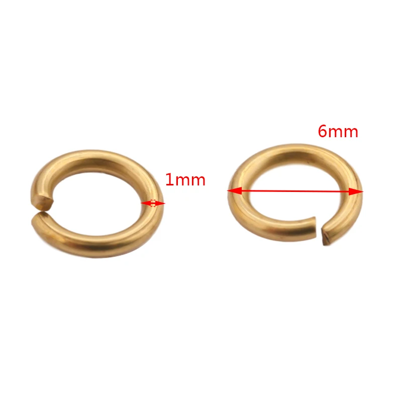 200pcs Raw Brass Open Jump Rings & Split Ring For Earrings Circle Connectors Bracelet Making DIY Jewelry Findings Accessories