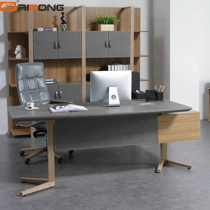 

Nordic Design Small Grey Color Office Furniture Set Home Study Table Furniture Wood Laptop Table Executive Table Desk Set