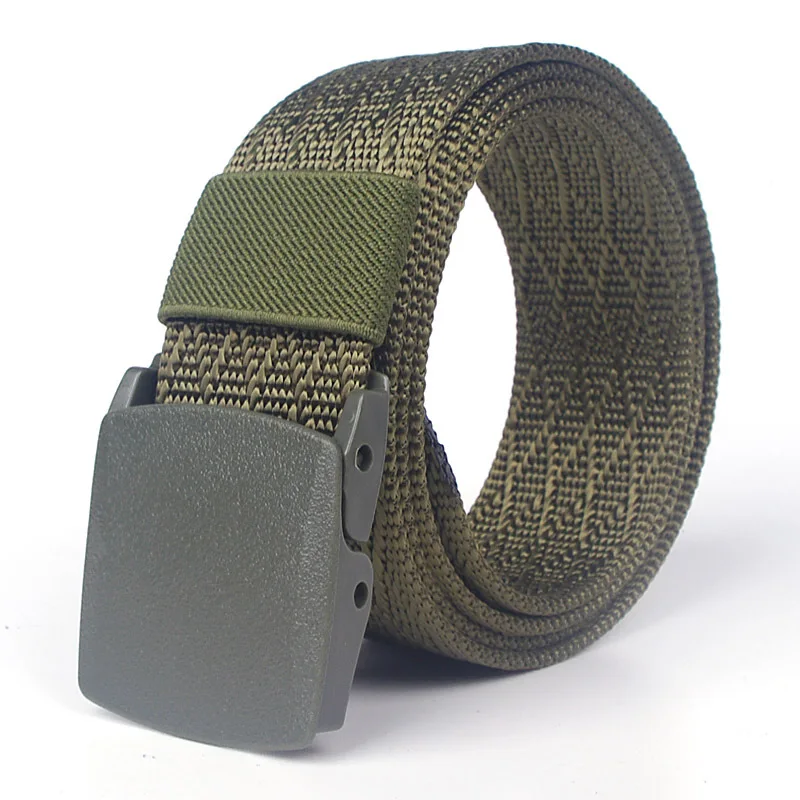 Male / female Thicken the tactical belt fashion Automatic Buckle Nylon Belts Canvas Belt Boys Students Casual Pants Waistband