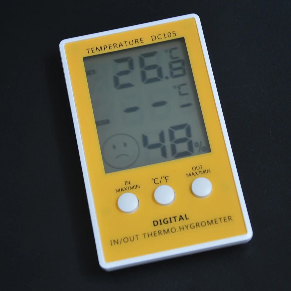 DC105 termometro digitale LCD igrometro misuratore di umidità per temperatura esterna interna stazione meteorologica strumento sensore di temperatura