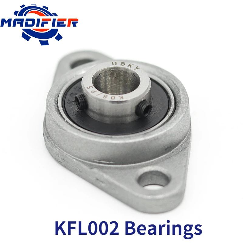 KFL002 UCFL002 FL002 15mm Bearing Zinc Alloy Miniature Bearing Pedestal Flange Bearings DIY CNC 3D Printer Parts