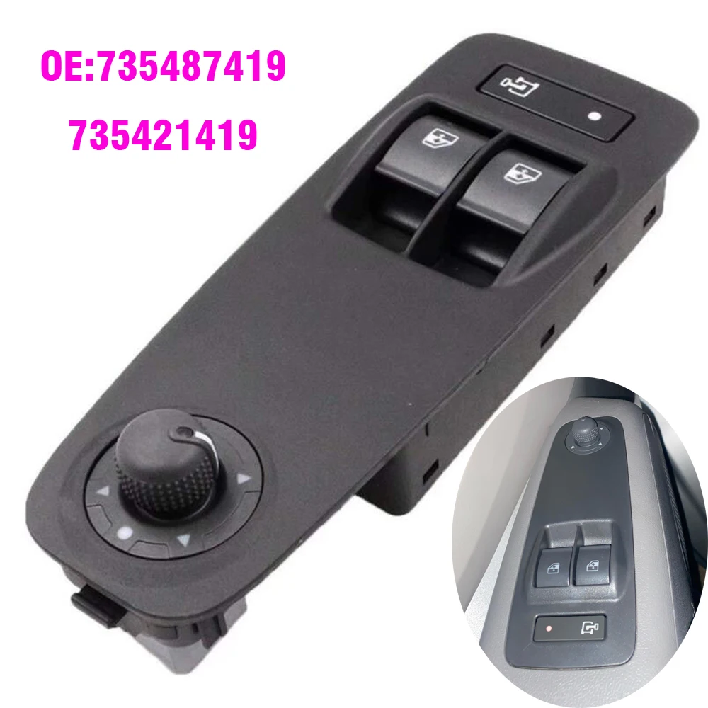 

For Fiat Doblo III 2010 2011 2012 2013 2014 For Peugeot Boxer II Electric Window Triple Switch Button 735421419
