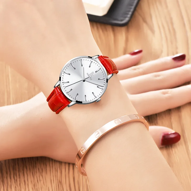 Ik, Damen Uhr für Frauen Quarz Uhren Lederband Mädchen Uhr Relogio Feminino Geschenk