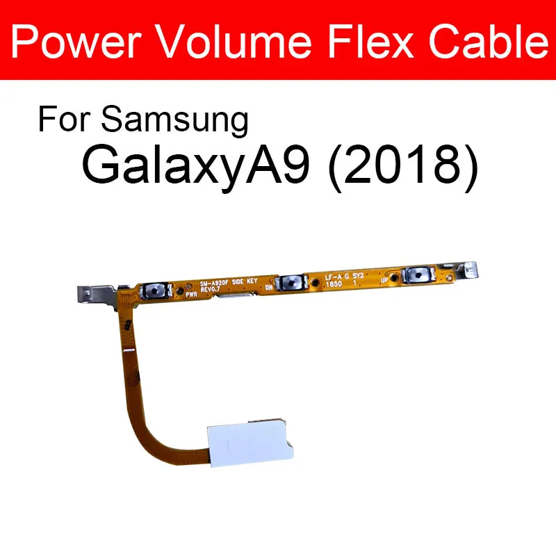 Di accensione e del Volume Cavo Della Flessione Per Samsung Galaxy A9 (2018) SM-A920F Tasto Laterale Interruttore del Tasto di Controllo Audio di Ricambio Parti di Riparazione