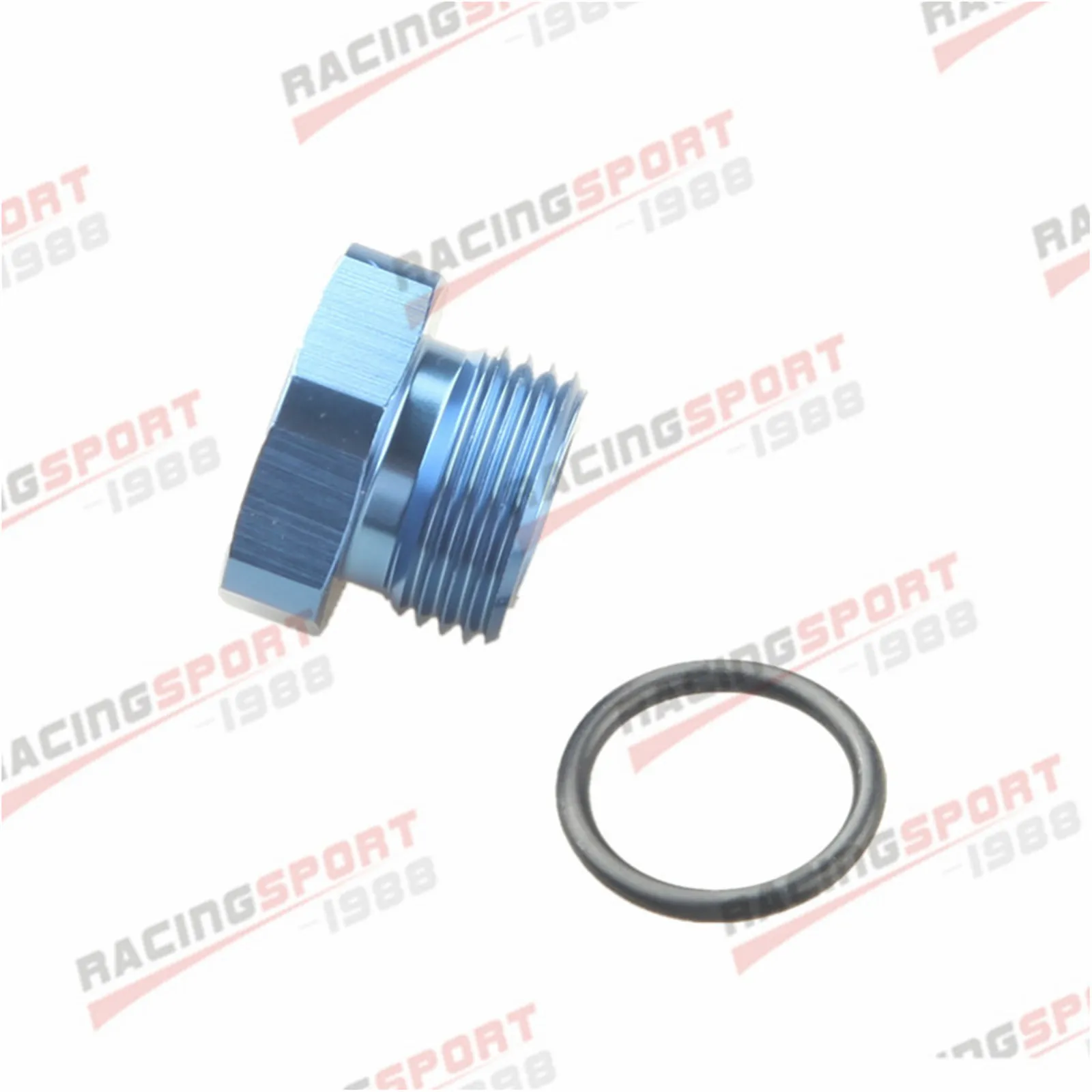 New 8AN -8AN AN8 Flare Plug Fitting with O Ring Seal Aluminum Alloy Blue