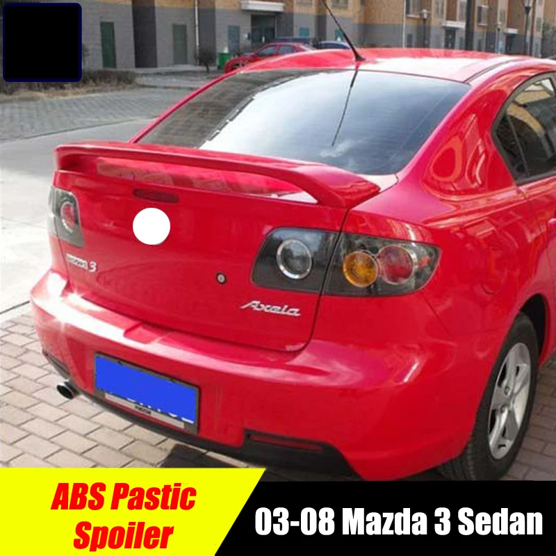 High Quality Primer/Painted Spoiler Wing  For 2003-2008 Mazda 3 M3 Sedan OEM Factory Style