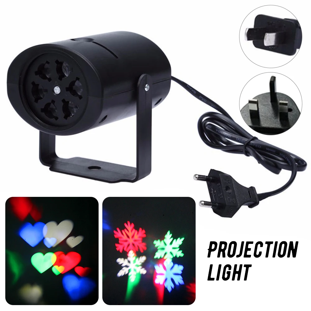2021 New Year Party Light Decor Waterproof Outdoor Snowflake LED Lights Christmas  Projection Lamp Moving Snow Laser Projector