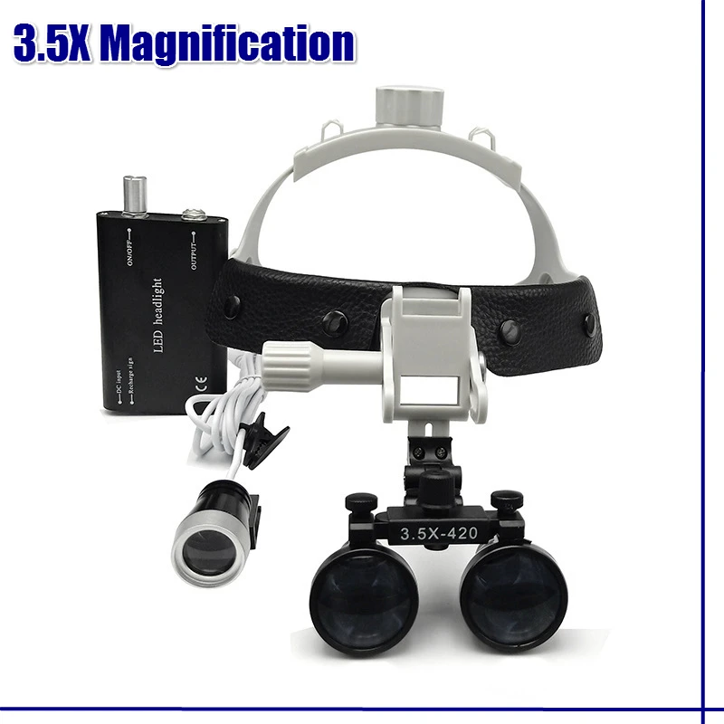 

3.5X Dental Surgical Loupe Magnifier Binocular Magnifier Surgery Surgical Medical Operation Loupe With Spotlight Head Light