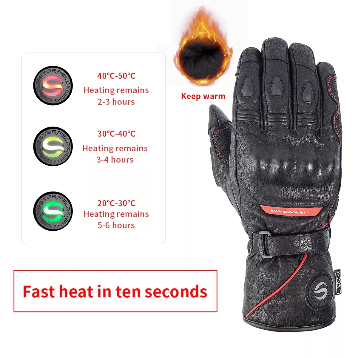 2024 Electric Heating Gloves Motorcycle Leather Heated Glove Waterproof Windproof Warm Winter Skiing Protection Men Women XS-XXL