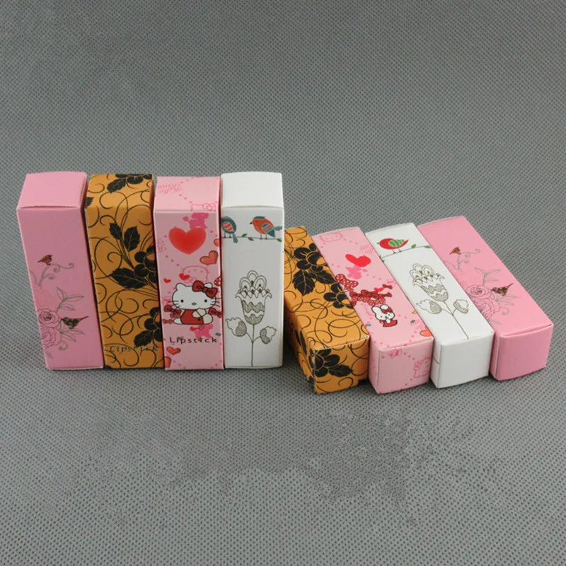 50/100pcs Empty Lip Balm Tube Packaging Carton Box 4 colors Lipstick Tube DIY Packing box 21*21*72mm Colorful Kraft Paper Gift