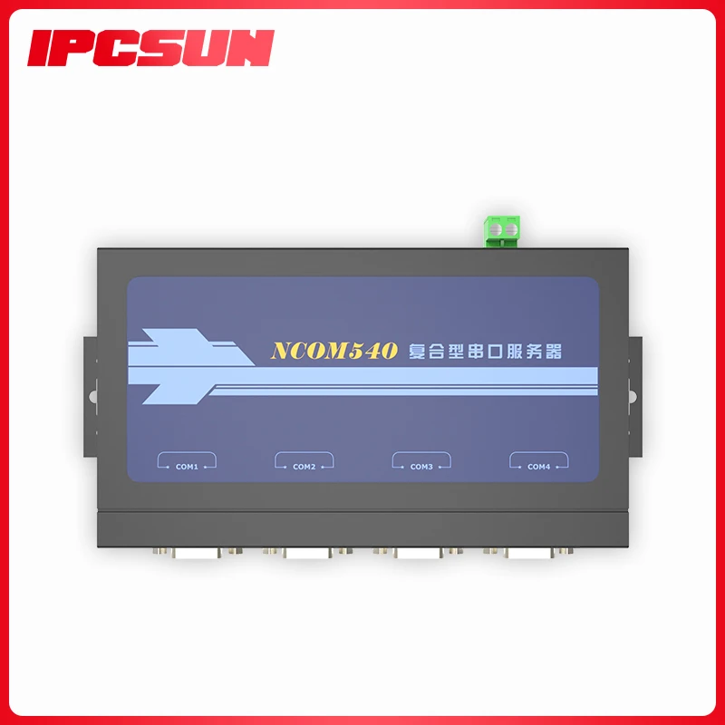 Industrial Serial Port Server 4-port Ethernet to Serial Port RS232 / 485 to Ethernet Ncom540