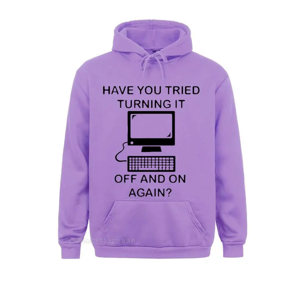 

Compture Programmer Hooded Pullover Have You Tried Turning It Off And On Again Code Funny Men's Harajuku Hoodies Premium Clothes