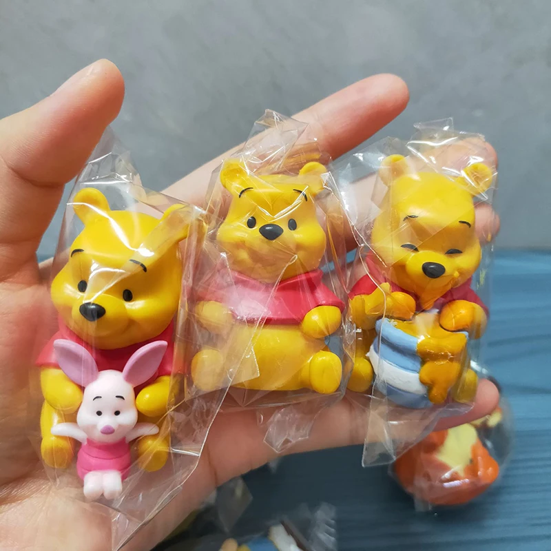 10pcs Disney Winnie The Pooh Piglet Tigger Eeyore Rabbit Owl Anime Action Figures Model Toy Cartoon Collection Doll Set For Kids