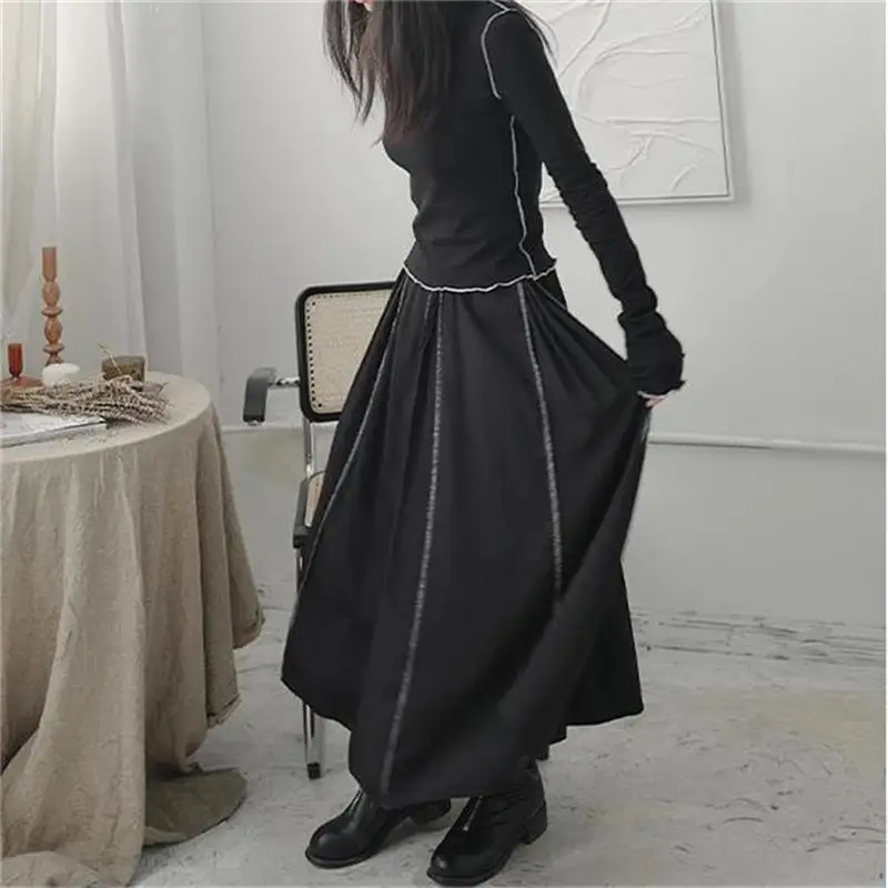 Ladies Strap Skirt Summer New Japanese Retro Fashion Popular Line Literary Leisure Simple Loose Large Size Skirt