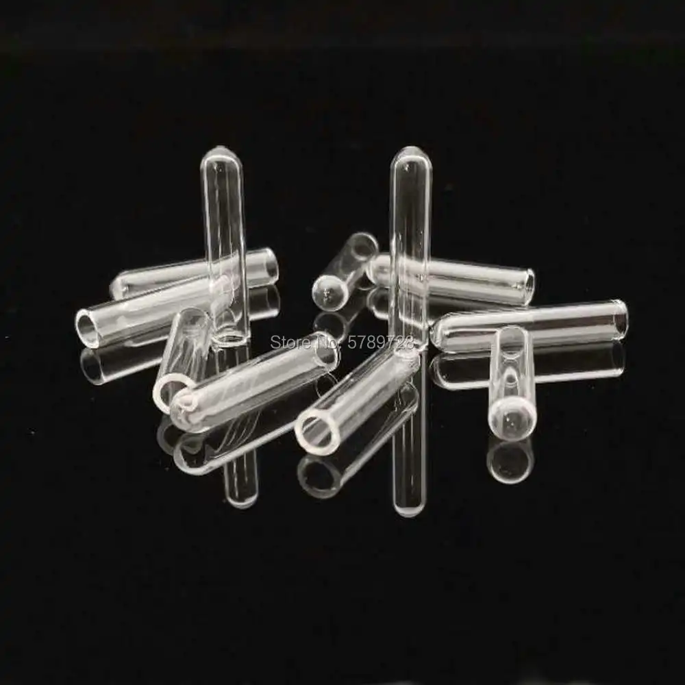 200pcs 6x30mm 6x50mm 7x30mm 7x50mm Mini Clear Glass Fermentation tube, duchenne tube for Teaching/medical/chemical experiment