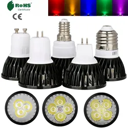 Red Yellow Blue Green LED Bulb Spotlight GU10 MR17 GU5.3 E27 E12 Bright Lamp 110V 220V 12V For Home Office Decoration Lampada